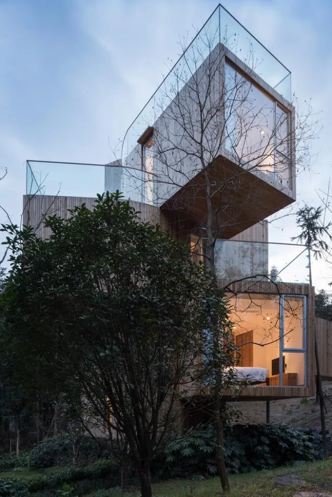 BIM Architecture | Natural Infiltration, Enjoying Unique * * * Experience - Qiyunshan Tree House/Bengo Studio
