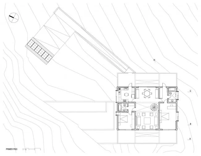 BIM Architecture | Sitting in the bedroom with a distant view of the endless blue sea/Chilean cliff room