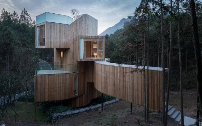 BIM Architecture | Natural Infiltration, Enjoying Unique * * * Experience - Qiyunshan Tree House/Bengo Studio