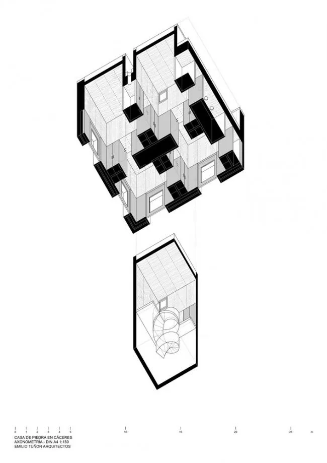 BIM Architecture | Cautious and Flexible: Caseres Stone Room/Tu ñó n Arquitectos