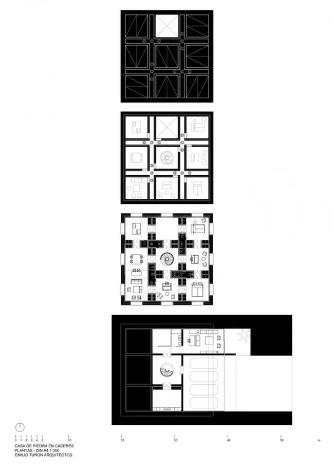 BIM Architecture | Cautious and Flexible: Caseres Stone Room/Tu ñó n Arquitectos