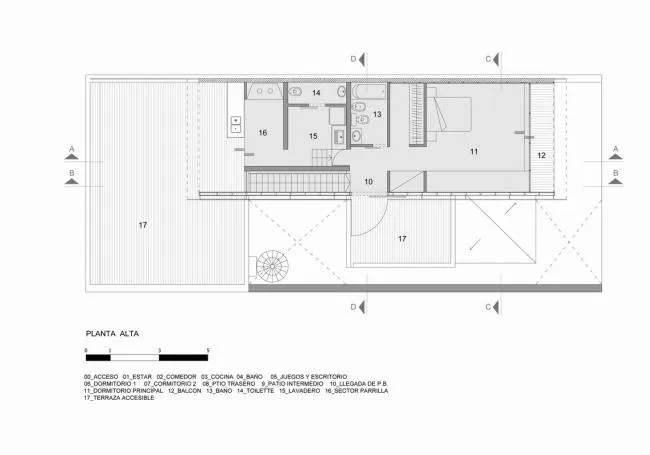 BIM architecture | Integration of old and new, planting vertical flower beds/Marta rooms in facade design
