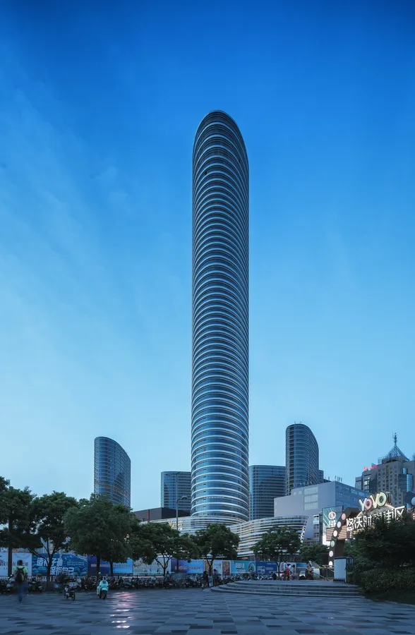 BIM Architecture | Curved Surrounding Shifting Volumes - Yunjing Pengcheng, Xuzhou Suning Plaza/CCDI Sidi International