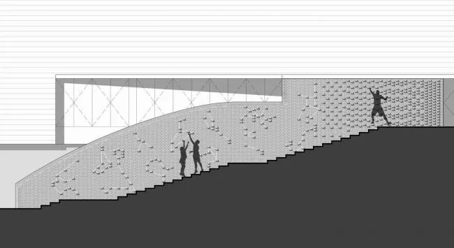 BIM Architecture | Yueyang County Third Middle School Wind and Rain Playground and Lecture Hall/SUP Simple Architecture Studio