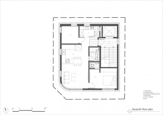 BIM architecture | Grand funnel made of red bricks: Room 3/1