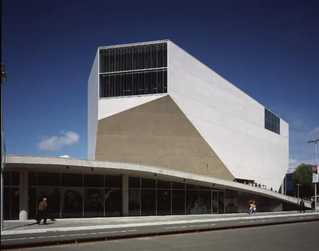 BIM Architecture | Classic White Concrete Hollow Concert Hall: Porto Cultural Theatre/OMA