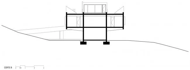 BIM Architecture | Sitting in the bedroom with a distant view of the endless blue sea/Chilean cliff room