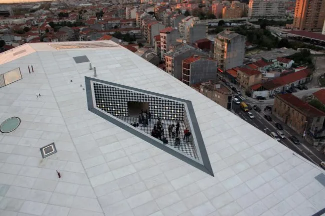 BIM Architecture | Classic White Concrete Hollow Concert Hall: Porto Cultural Theatre/OMA