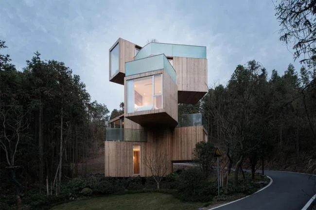 BIM Architecture | Natural Infiltration, Enjoying Unique * * * Experience - Qiyunshan Tree House/Bengo Studio