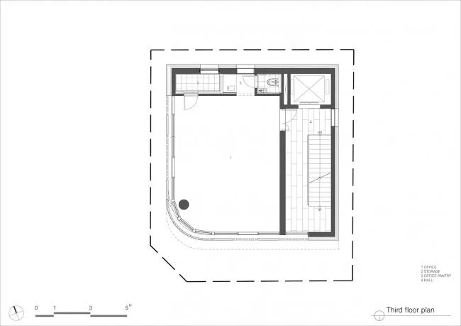 BIM architecture | Grand funnel made of red bricks: Room 3/1