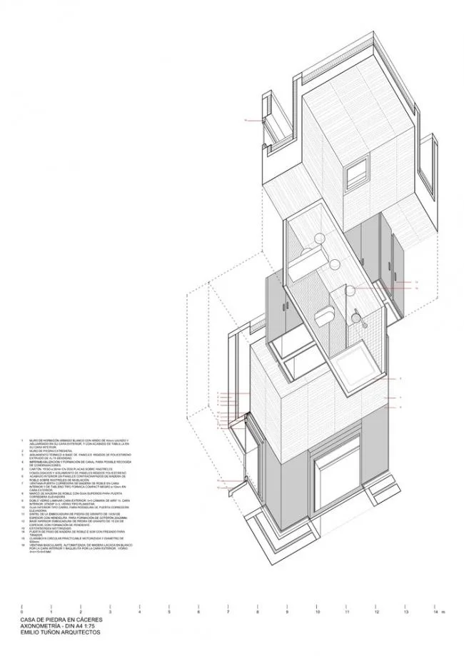 BIM Architecture | Cautious and Flexible: Caseres Stone Room/Tu ñó n Arquitectos