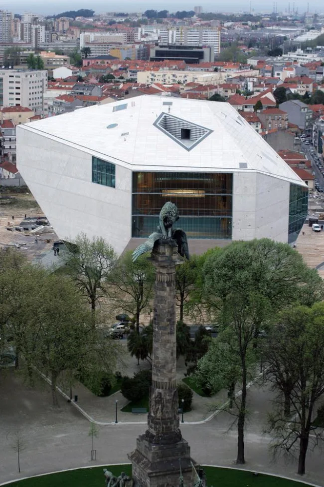 BIM Architecture | Classic White Concrete Hollow Concert Hall: Porto Cultural Theatre/OMA