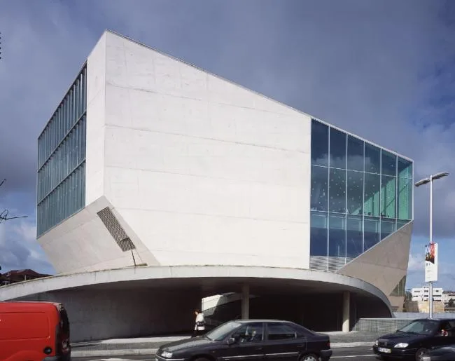 BIM Architecture | Classic White Concrete Hollow Concert Hall: Porto Cultural Theatre/OMA