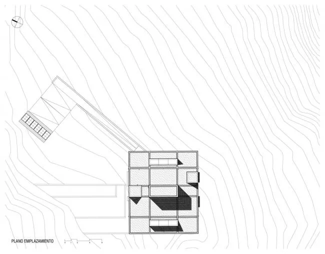 BIM Architecture | Sitting in the bedroom with a distant view of the endless blue sea/Chilean cliff room