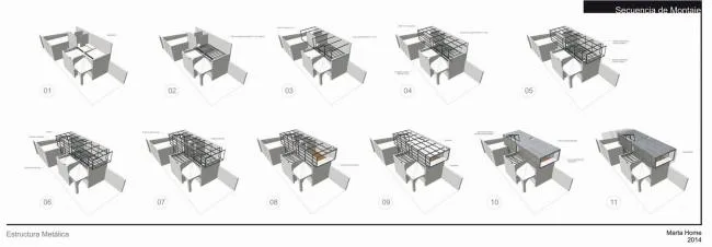 BIM architecture | Integration of old and new, planting vertical flower beds/Marta rooms in facade design