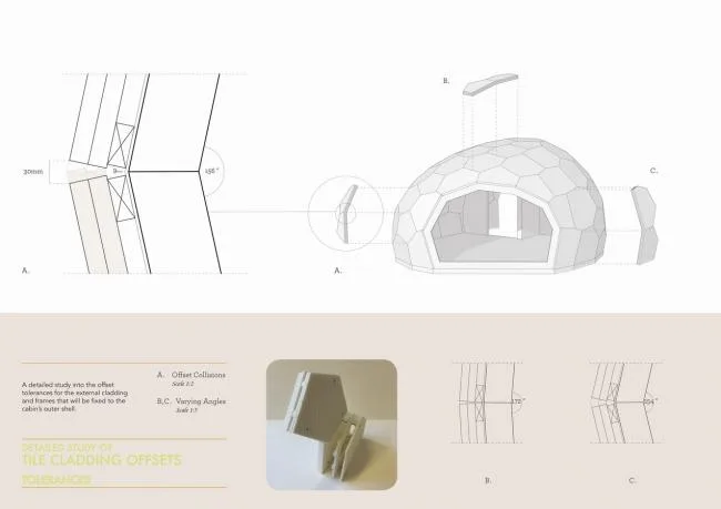 BIM architecture | Hiking traveler's beacon, rock hut under the Northern Lights/PINN Arkitekter