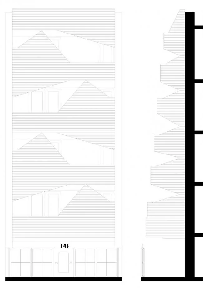 BIM Architecture | Vertical Room with Rigorous Geometric Shapes: India 143 Apartment/Plan Loci