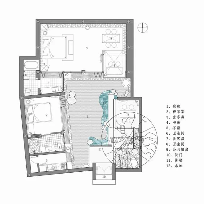 BIM architecture | tile garden/ordinary building