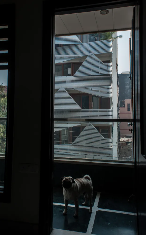 BIM Architecture | Vertical Room with Rigorous Geometric Shapes: India 143 Apartment/Plan Loci