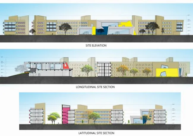 BIM Architecture | Diverse and Colorful, Each Window Has Its Own Personality in Student Apartment Buildings/Sanjay Puri Architecture Firm
