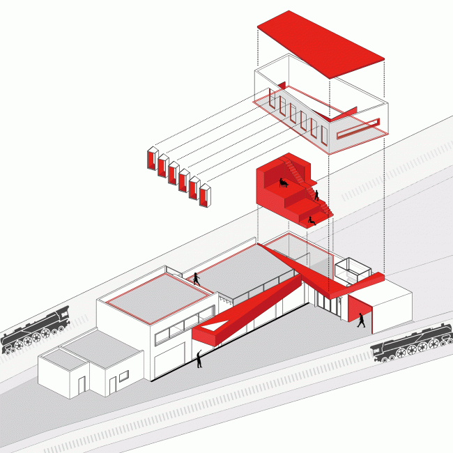 BIM Architecture | A Social Experiment for Car Enthusiasts, The Pit House Car Club/Building Up and Building Down Studio