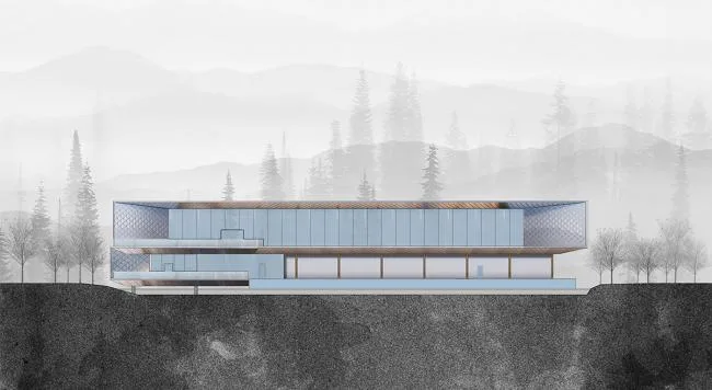 BIM Architecture | Cliff Top, Grid Space - Chongqing Yulin Mansion Art Center/Chengzhi Design