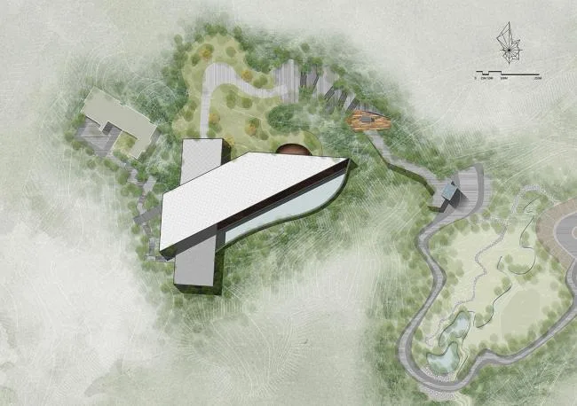 BIM Architecture | Cliff Top, Grid Space - Chongqing Yulin Mansion Art Center/Chengzhi Design