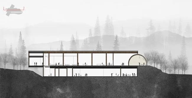 BIM Architecture | Cliff Top, Grid Space - Chongqing Yulin Mansion Art Center/Chengzhi Design