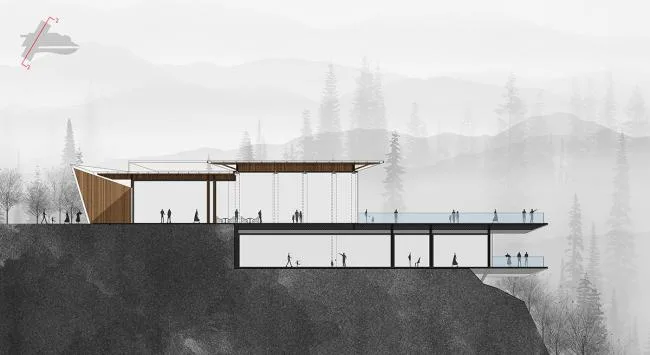 BIM Architecture | Cliff Top, Grid Space - Chongqing Yulin Mansion Art Center/Chengzhi Design