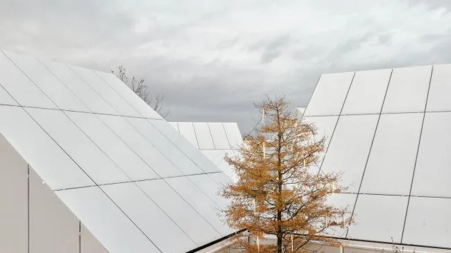 BIM Architecture | Lyon Outlets in France, white chambers form villages/Gianni Ranaulo Design