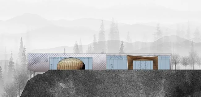 BIM Architecture | Cliff Top, Grid Space - Chongqing Yulin Mansion Art Center/Chengzhi Design