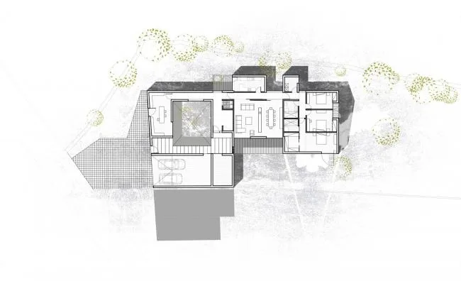 BIM Architecture | Extended Scenery, Tranquil Home/DRK. Architects
