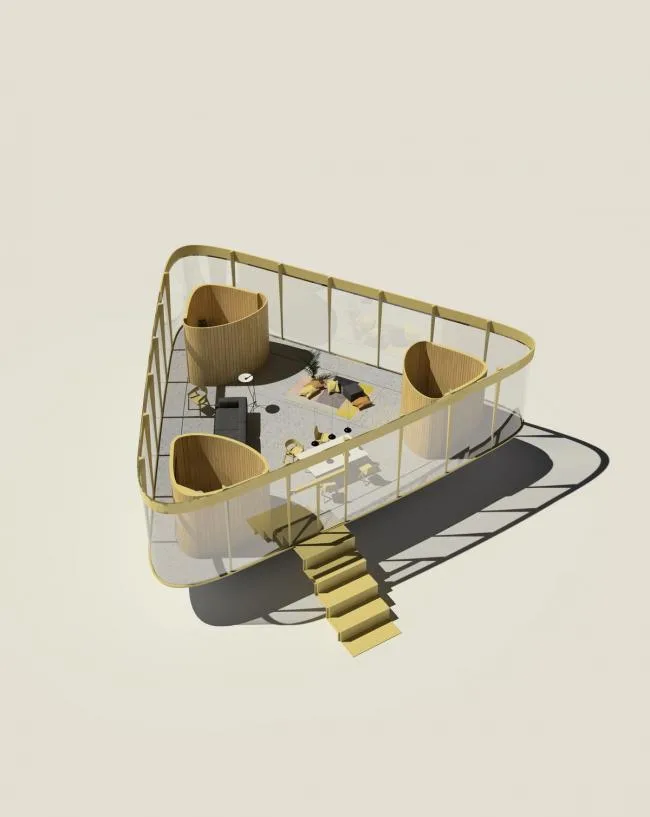 BIM Architecture | Reverse Rooftop Pool Pavilion/Anti Reality