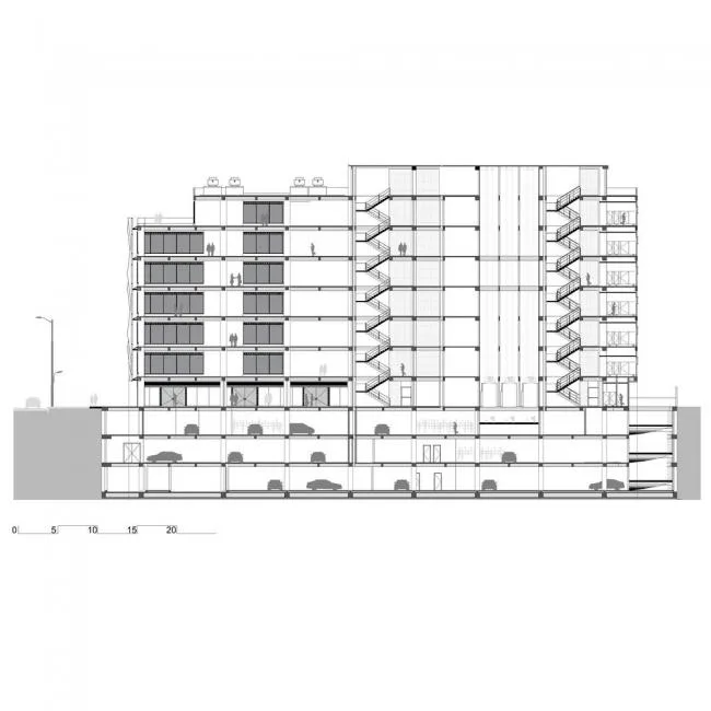 BIM Architecture | CORTEZZA Building, Wood Stone Dialogue with Nature/TERRANUM