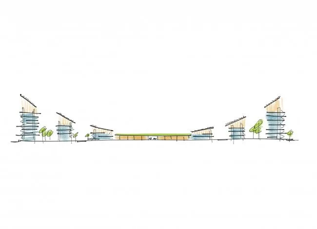 BIM Architecture | Rooftop Stadium in Urban Communities/Li Yueqi