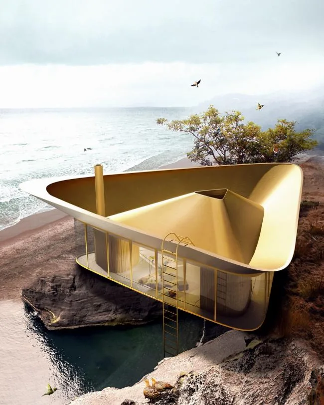 BIM Architecture | Reverse Rooftop Pool Pavilion/Anti Reality