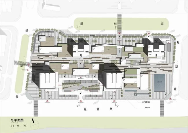 BIM Architecture | Courtyard in the City - Guangzhou Nansha Jinmao Bay Complex/Botao Design