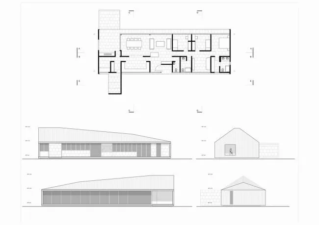 BIM Architecture | Red Hut on Village Grassland: PH2 Room/DX Arquitectos