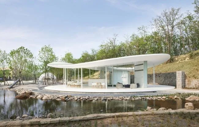 BIM Architecture | White Cool Hat on Sand Shore: Anaya Cafe/Odd