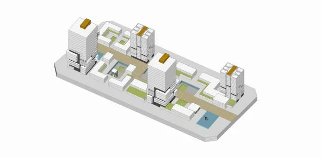 BIM Architecture | Courtyard in the City - Guangzhou Nansha Jinmao Bay Complex/Botao Design