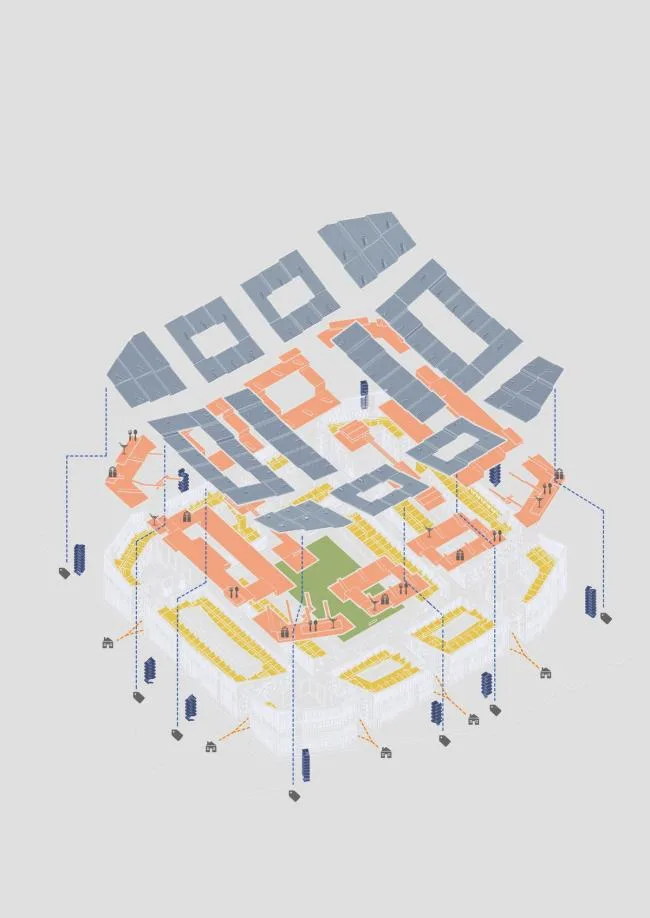 BIM Architecture | Rooftop Stadium in Urban Communities/Li Yueqi