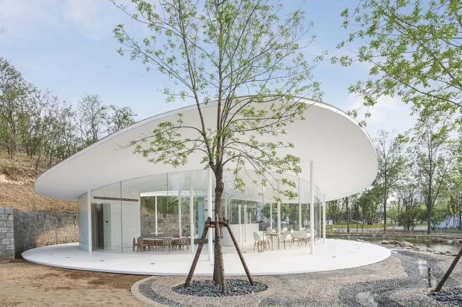 BIM Architecture | White Cool Hat on Sand Shore: Anaya Cafe/Odd