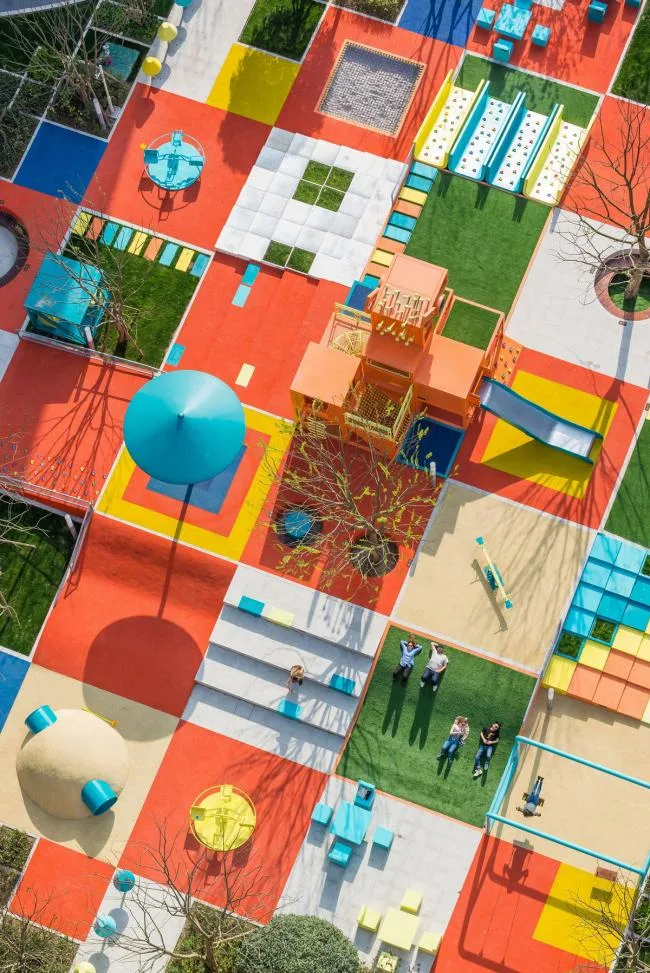 BIM Architecture | Colorful Pixel Paradise/100 Architects