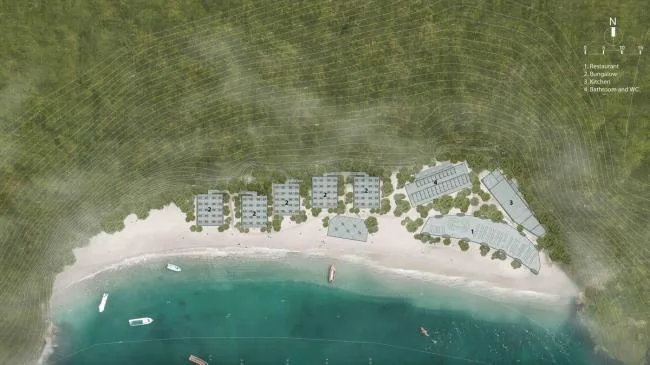 BIM Architecture | Looking at the Sun from a Distance, Sand Shore and Ship Owner, Vietnam Langham Bay Bamboo Resort Hotel/Wu Chongyi Architectural Firm