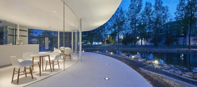BIM Architecture | White Cool Hat on Sand Shore: Anaya Cafe/Odd