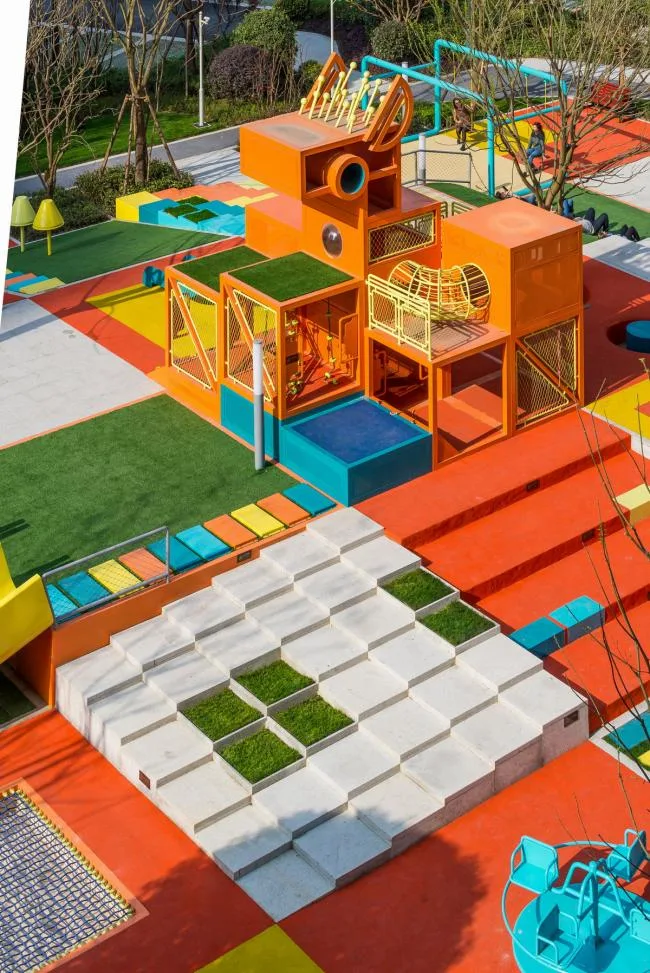 BIM Architecture | Colorful Pixel Paradise/100 Architects