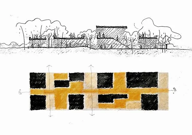 BIM Architecture | Standing tall on the village site, simple yet warm: Architecture in the middle of the Sanhe Village People's Movement/Wall