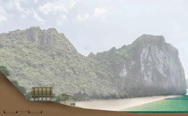 BIM Architecture | Looking at the Sun from a Distance, Sand Shore and Ship Owner, Vietnam Langham Bay Bamboo Resort Hotel/Wu Chongyi Architectural Firm