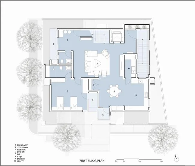 BIM Architecture | Concave and Irregular, Breaking Order: RL Room/SDeG in Bangalore