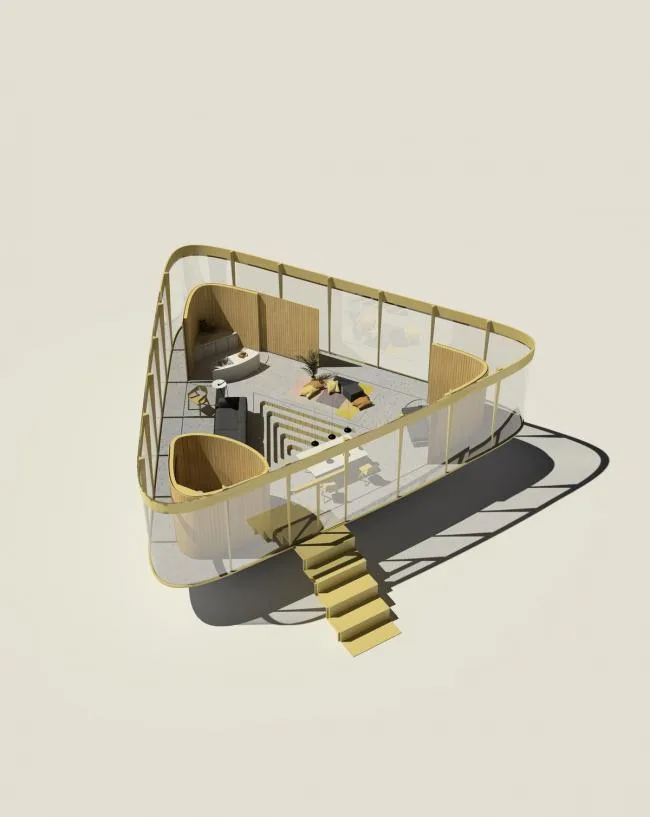 BIM Architecture | Reverse Rooftop Pool Pavilion/Anti Reality